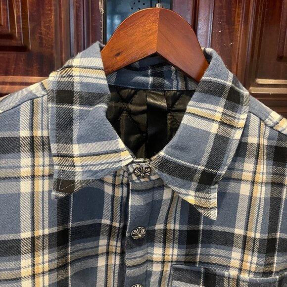 Chrome Hearts Printed-Sleeve Lined Plaid Jacket - Picture 3 of 11